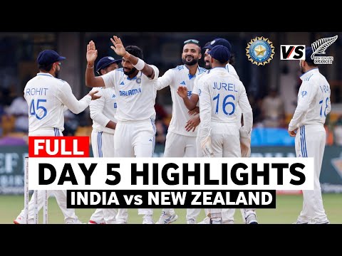 India vs New Zealand 1st Test Day 5 Highlights 2024 | IND vs NZ 1st Test Day 5 Highlights 2024