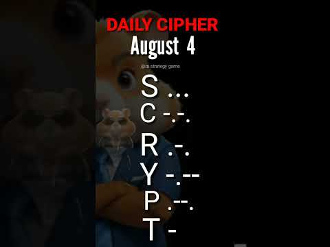 4 August hamster kombat daily cipher combo |l daily cipher hamster kombat today II 5 million coins