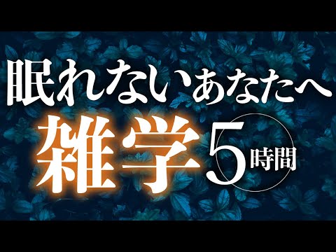 【睡眠導入】眠れないあなたへ雑学5時間【合成音声】