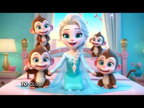 Elsa & Anna’s Frozen Bedtime: Five Little Monkeys Jumping | Sing-Along Fun for Kids