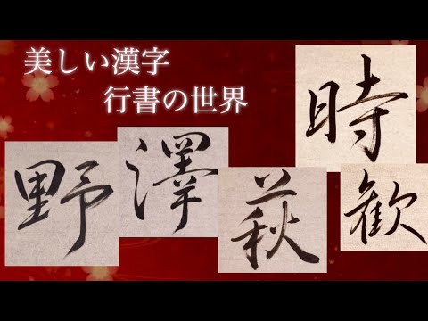 【美文字】見て楽しむ書道/美しい漢字 行書の世界④