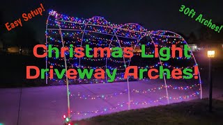 How To Build Christmas Light Arches Over Your Driveway! #christmaslights #diy #christmas