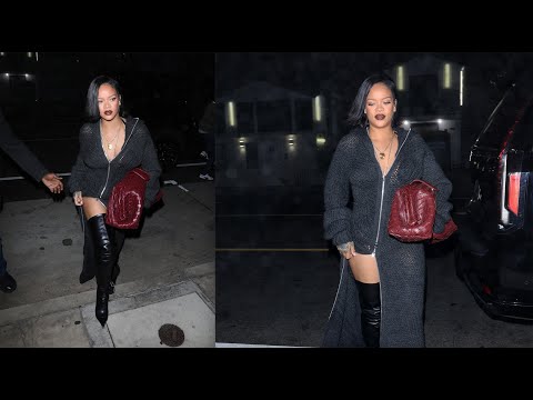 Rihanna Looks Stunning While Carrying a Bottega Veneta bag As She Steps Out for Dinner!!