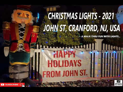 Christmas Lights | John St, Cranford, NJ, USA | 2021 Christmas Lights | New Jersey | USA