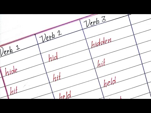 Verb 1 Verb 2 Verb 3 | Verb Forms | Present, Past, Past Participle | Irregular Verbs