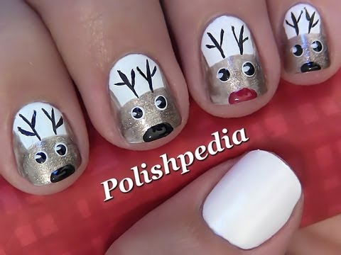 Reindeer Christmas Nail Art