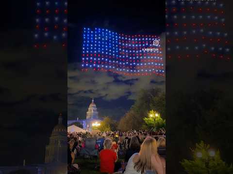 At Civic Center Park for Denver's biggest ever drone show!🇺🇸 #DroneShow #IndependenceDay #denver