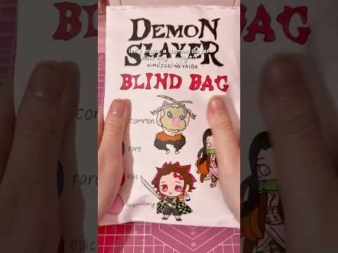 making a demon slayer blind bag❤️ #demonslayer #anime #asmr #diy #kpop #blindbag #craft #papercraft