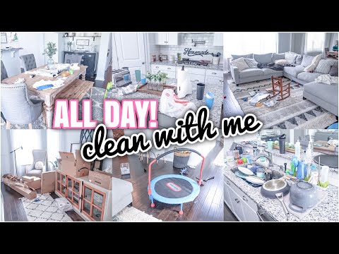 ALL DAY CLEAN WITH ME | SPEED CLEANING MOTIVATION | MESSY HOUSE TRANSFORMATION