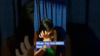 You cry when you get MBBS seat || your reactions 🥺 || true motivation | #shorts#mbbs#neet