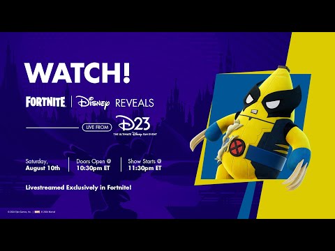 Watch LIVE Fortnite | Disney Reveals from D23 on August 10 @ 8:30 PM PT / 11:30 PM ET