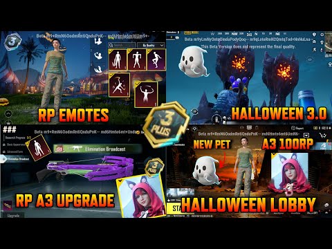 Royal Pass A3 Leaks 100Rp Set | Halloween 3.0 Mode | RP A3 Upgrade Skin | Upgrade Dacia Lvl 3 | RPA3