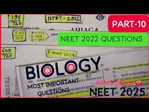 Neet 2022 questions analysis (part-10) (2024 , 2023 , 2022 , 2021 )Biology l #neet  #study