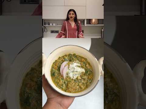 Maine Pyaar Kiya Fame Bhagyashree’s Style Palak Lababdar Recipe. #palakrecipe #shorts