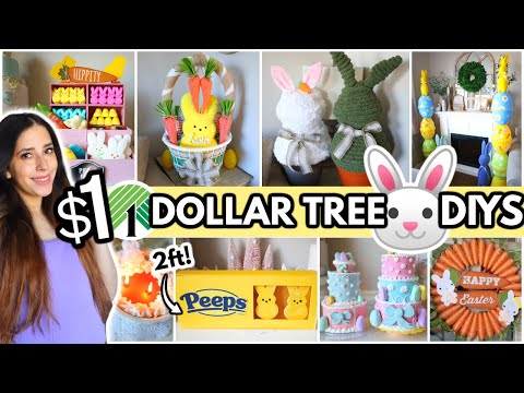 Dollar Tree EASTER DIYS for 2023! 🐰 (easy & not boring crafts)