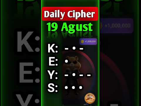 19 August hamster kombat daily cipher combo | daily cipher hamster kombat today | 5 million coins