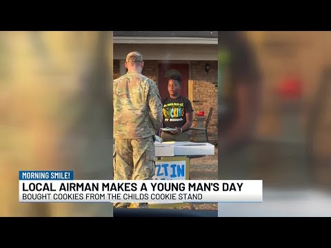 Morning Smile: Local airman makes a young man's day