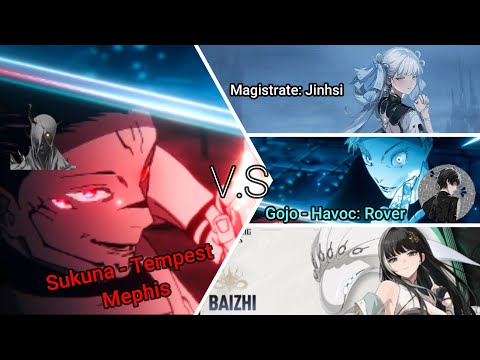 JJK - Wuthering Waves: Sukuna -Tempest Mephis V.S Gojo -Havoc: Rover #wutheringwaves #jujutsukaisen