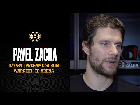 Zacha Speaks Ahead of Bruins' Matchup vs. Flames