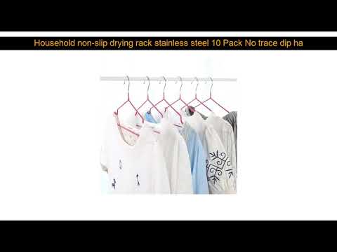 Household non-slip drying rack stainless steel 10 Pack No trace dip hanging clothes rack clothes ra