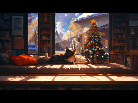 Enjoy Cozy Christmas with My Cat 🎄😻 christmas lofi radio 🎄cozy beats to get festive to