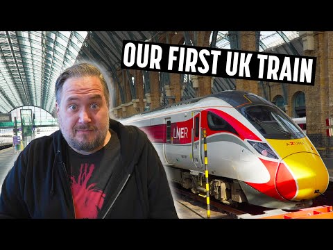 Americans First Time Taking the Train in the UK (Azuma Bullet Train London to Newcastle)