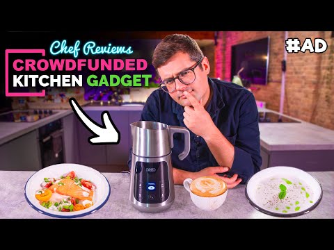 Chef & Normal Test a CROWDFUNDED Kitchen Gadget | Milk Frother!? | BaristaMaker