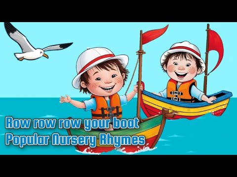 Row row row your boat • Popular Nursery Rhymes • Boys On Boats