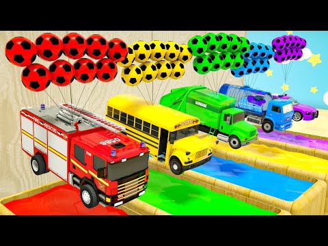 Soccer Balls Turn into Parachutes | Wheels On the Bus | Baby Nursery Rhymes & Kids Songs