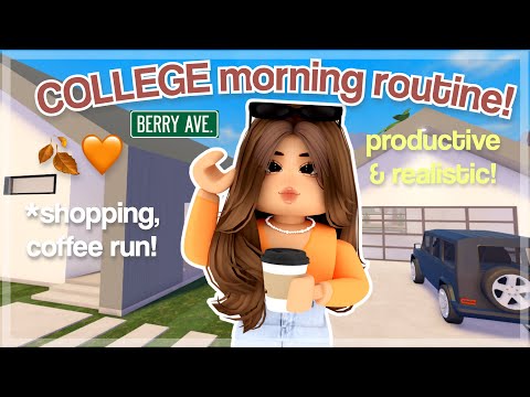 COLLEGE productive morning routine! | Roblox Berry Avenue Roleplay