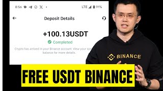 FREE USDT ON BINANCE | CLAIM 100$ DAILY FOR FREE | MAKE MONEY ONLINE #freeusdt