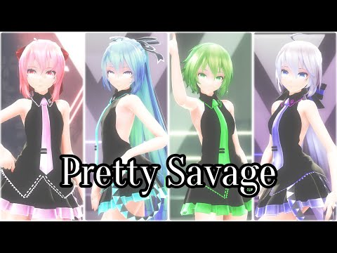 【MMD】BLACKPINK - "Pretty Savage"【Tda GUMI×Miku×Haku×Luka】