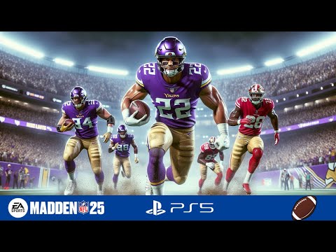 Vikings vs 49ers Madden NFL 25 - PS5 4K Gameplay Showdown