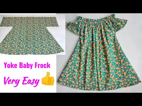 2-3 Year Yoke Baby Frock cutting and stitching | Baby Frock cutting and stitching