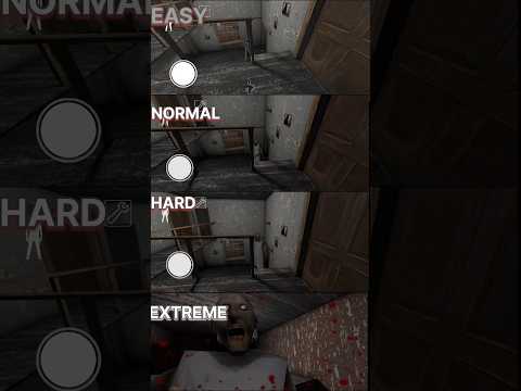 EASY MODE Vs NORMAL MODE Vs HARD MODE Vs EXTREME MODE IN GRANNY |#shorts #trending #granny