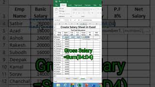 Create Salary Sheet in Excel - Tips & Tricks from @todfodeducation