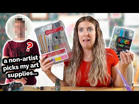 My Non-Artist Boyfriend CHOOSES My ART SUPPLIES!