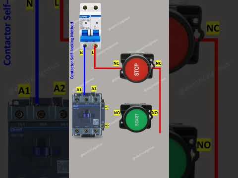 Contactor Holding | Contactor Self-Locking Diagram | contactor wiring diagram | @Electricalgenius