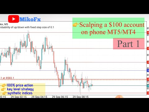 Scalping a $100 account on phone MT5/MT4[Part 1]- Step index