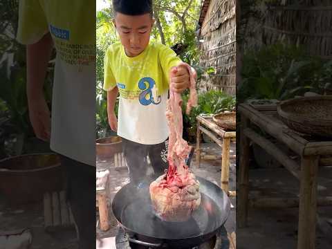 Yummy beef heart cooking