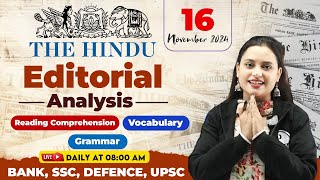 The Hindu Editorial Analysis Today | 16 November 2024 | Vocabulary, Reading, Grammar | Rupam Ma'am