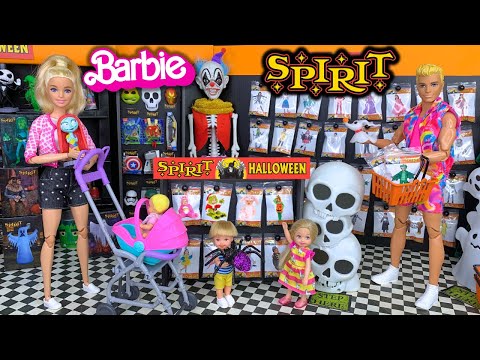 Barbie & Ken Doll Family Spirit Halloween Shopping Story