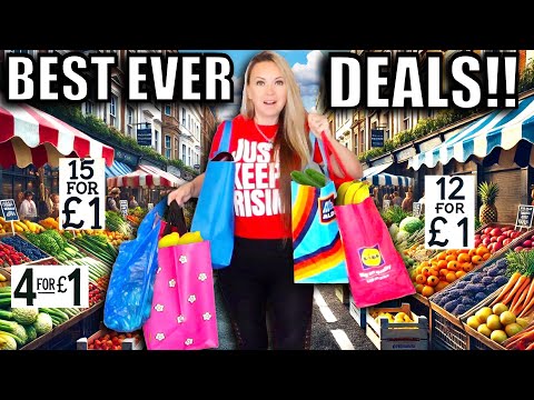 HOW MUCH can we BUY for £30 at LONDON'S oldest STREET MARKET! 🤔 HUGE food shopping haul