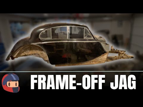 The Rusty Jaguar Frame Gets Removed, Welded, And Cleaned For Some "Frame-Off" "Restoration"