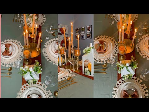 Easy fall table setting Ideas #falldecor