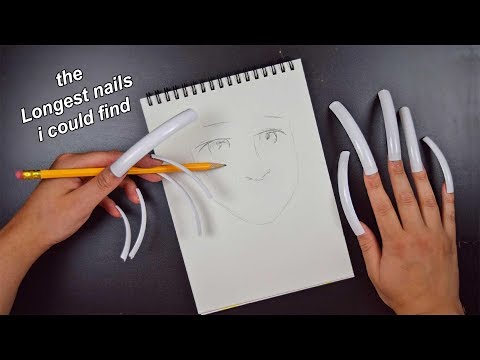 Drawing With The Longest Fake Nails I Could Find...