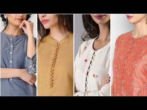 Neck Design With Buttons l Latest And Stylish Neck Designs For Kurti