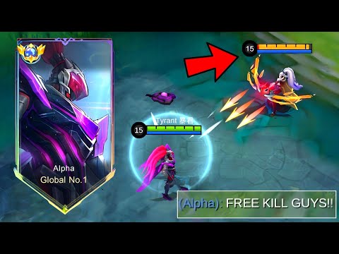 ALPHA SECRET TRICK TO DOMINATE EXP LANE!! ALPHA BEST BUILD AND EMBLEM 2024