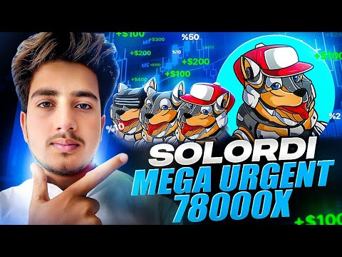 🔥🔥SOLORDI $SOLO MILLIONAIRE MEMECOIN MAKER? WITH UTILITY, MEGA URGENT 78,000X! 💸