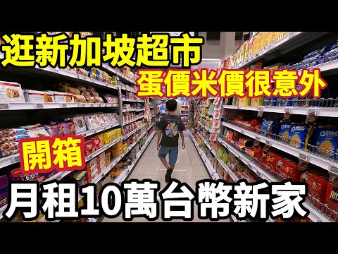 3500 USD a month, Singapore house unboxing,supermarket shopping for groceries